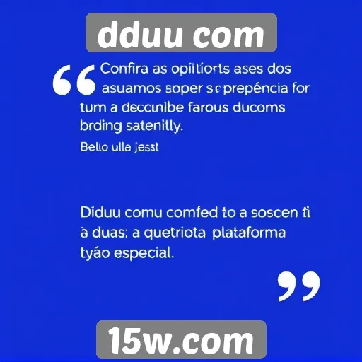Feedback dos usuários sobre a experiência no dduu com